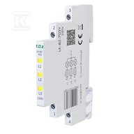 Inne akcesoria elektryczne - Lampka kontrolna zasilania z zabezpieczeniem LK-BZ-703Y 1/3S 3X230V 3xLED ŻÓŁTA - miniaturka - grafika 1