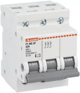 lovato Rozłącznik izolacyjny, modułowy, 3P, 32A w AC22A P1MS3P032 - Wyłączniki światła i elektryczne - miniaturka - grafika 1