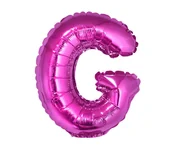 Balony i akcesoria - GoDan Balon foliowy litera G, 14", różowy FG-L35RG - miniaturka - grafika 1
