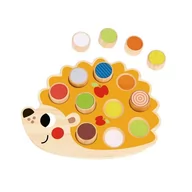 Układanki dla dzieci - Tooky Toy Lumarko Drewniana Układanka Jeż Nauka Kształtów Kolorów Liczb TF895 Lek - miniaturka - grafika 1
