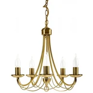 Lampy sufitowe - Candellux Żyrandol LAMPA wisząca OPRAWA klasyczna MUZA 35-69170 Patyna płomyk - miniaturka - grafika 1