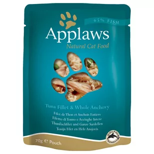Zestaw Applaws Selection saszetki w bulionie, 24 x 70 g - Tuńczyk, anchois i wodorosty - Mokra karma dla kotów - miniaturka - grafika 1