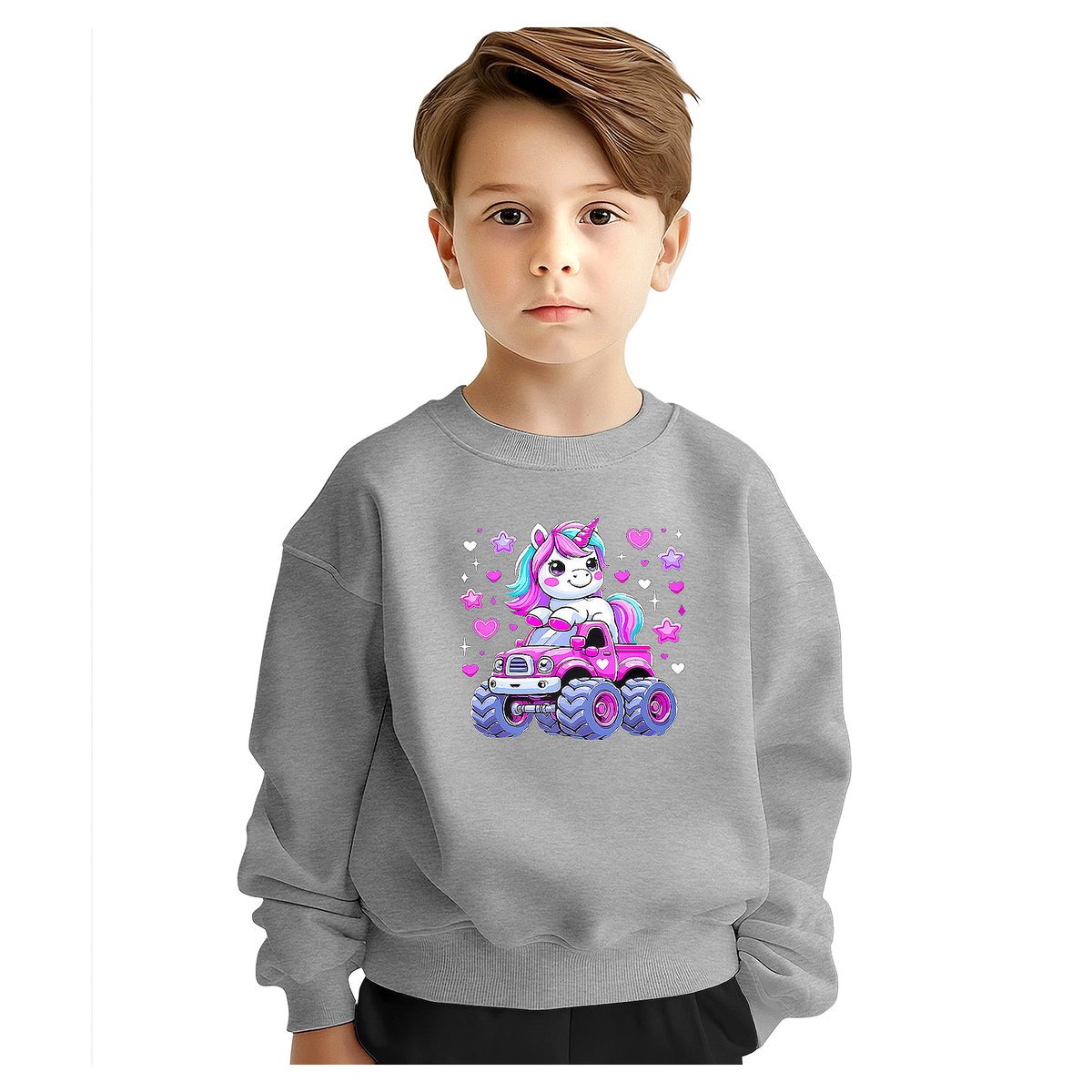 BLUZA DZIECIĘCA JEDNOROŻEC MONSTER TRUCK 110-116 DLA CHŁOPCA DZIEWCZYNKI