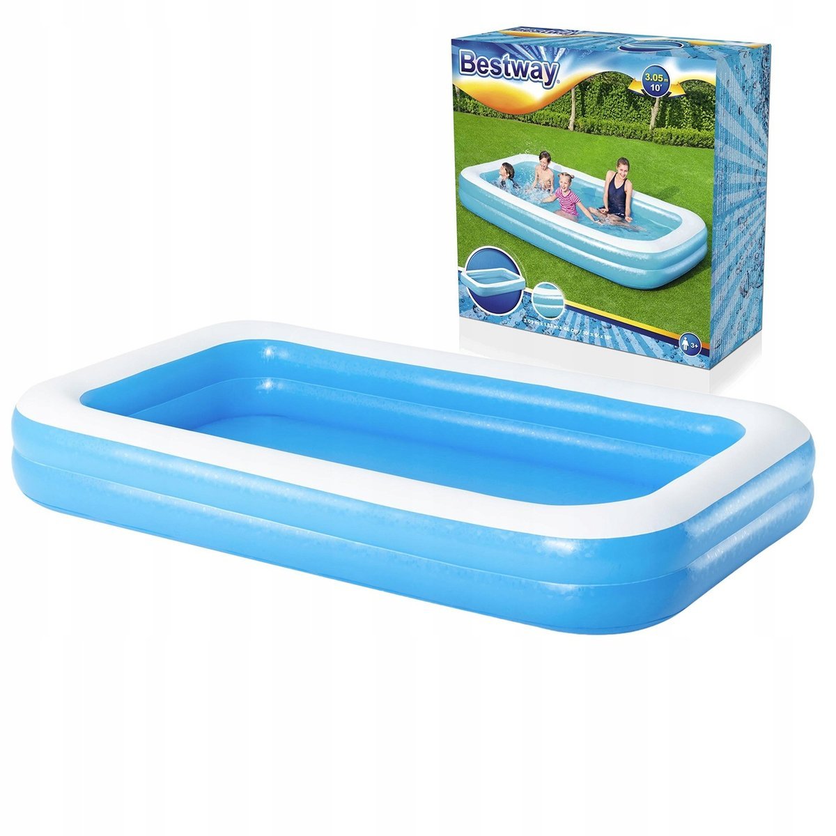 Bestway Basen dmuchany rodzinny 305x183x46 cm duży do ogrodu XXL na lato