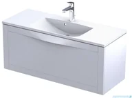 Szafki łazienkowe - Oristo Skagen szafka z umywalką wisząca 119x50x45 biały mat OR49-SD1S-120-2/UME-AM-120-92-C | - miniaturka - grafika 1