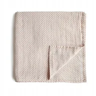 Otulacze - Mushie Otulacz z Organicznej Bawełny Caramel Polka Dots - miniaturka - grafika 1