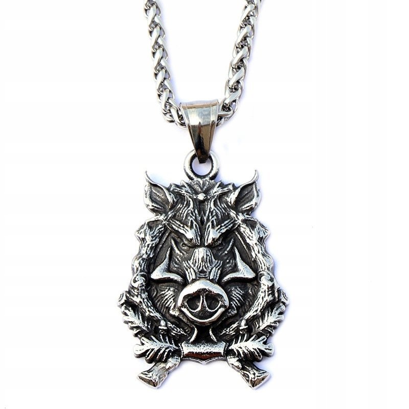 NASZYJNIK WISIOREK PRZYWIESZKA DZIK, KABAN DZICZEK DLA MYŚLIWEGO, MYŚLIWY