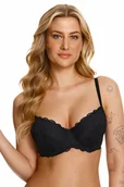 Biustonosze - Lupo 151 Biustonosz push-up, czarny - miniaturka - grafika 1