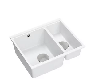 Quadron LOGAN 150 HCQL5646U1-BS_I Granitowy Snow white/Stal szlachetna - Zlewozmywaki - miniaturka - grafika 1