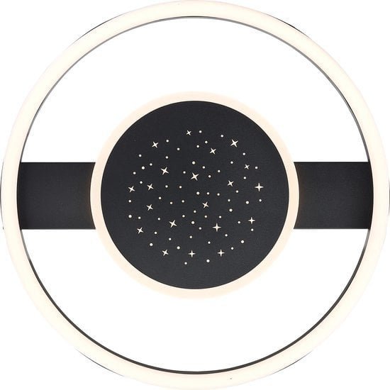 Ceiling LED lamp BRILLIANT RENO, 26W, 2400 lm, 3000K, black, 6.5 x 39.5 x 39.5 cm