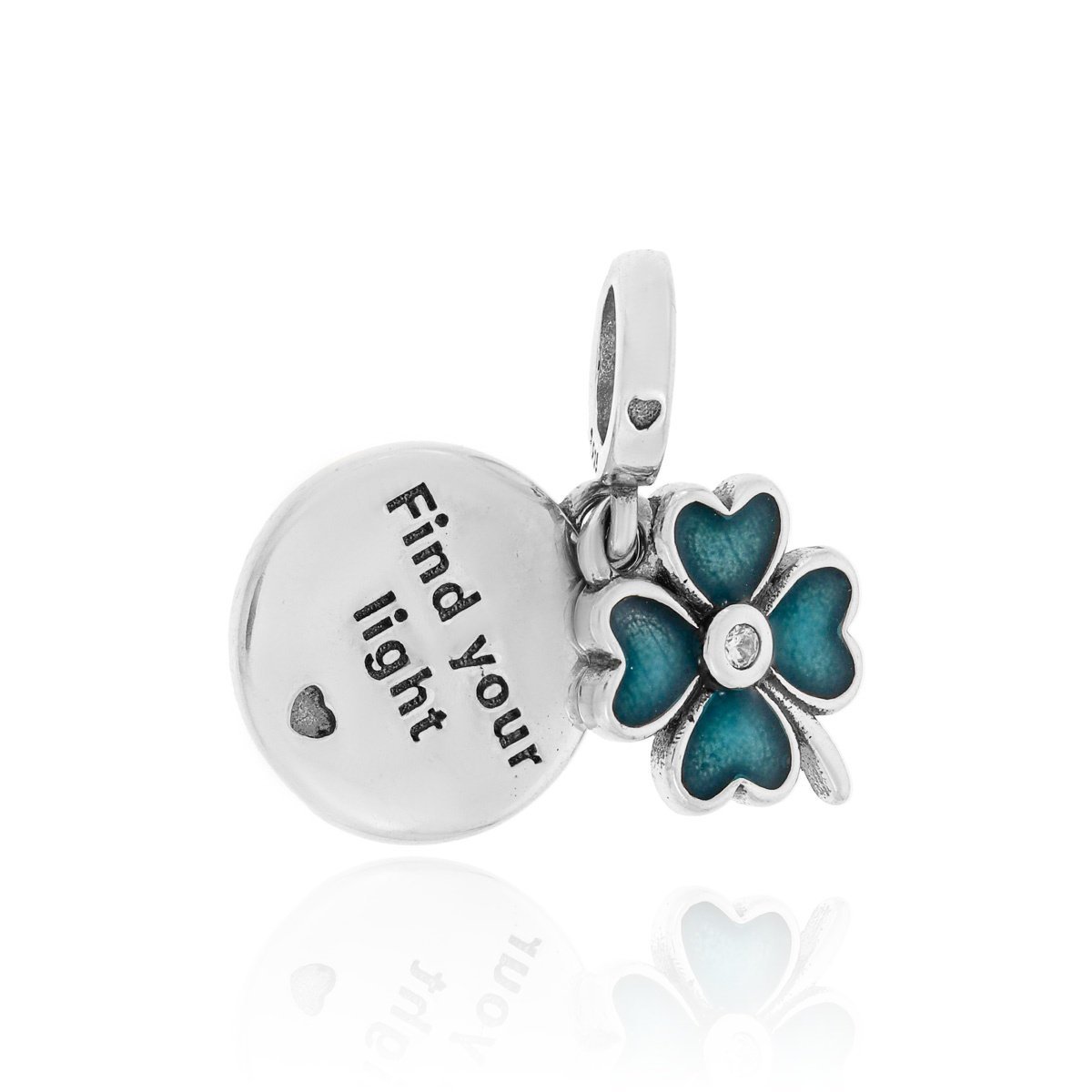 Srebrna zawieszka/charms do bransoletki koniczynka pr. 925