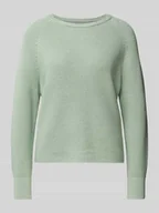 Swetry damskie - Sweter z dzianiny o kroju comfort fit z czystej bawełny - miniaturka - grafika 1