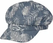 Czapki dla dzieci - Czapka Newsboy Allover Leaves by Lipodo, denim, S (55-56 cm) - miniaturka - grafika 1