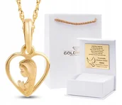 Biżuteria dla dzieci - ZŁOTY MEDALIK ŁAŃCUSZEK CHRZEST KOMUNIA ŚWIĘTA 333 - miniaturka - grafika 1