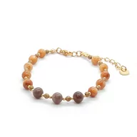 Bransoletki - Bransoletka Turmalin, Masa perłowa, Hematyt - kamienie naturalne 18-22cm KAM451 stal chir. - miniaturka - grafika 1