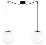 Lampy sufitowe - Sotto Luce LAMPA wisząca TSUKI 5902429652127 szklana OPRAWA loftowy ZWIS kula biała czarna - miniaturka - grafika 1