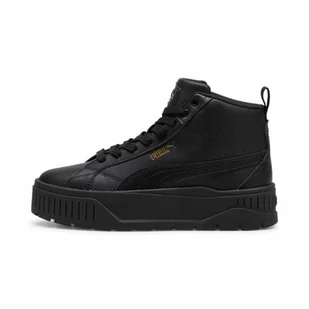 Sneakersy damskie Puma Karmen II Mid sportowe za kostkę czarne skórzane - Sneakersy damskie - miniaturka - grafika 1