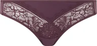 Majtki damskie - Figi damskie FEMILET - Floral Touch, kwiatowa koronka, nieprzezroczysta siateczka Fioletowy M - miniaturka - grafika 1
