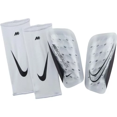 Nike Unisex Shinguard Mercurial Lite, White/White/Black, DN3611-100, L