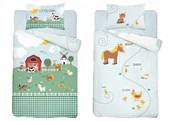 Pościel dla dzieci - Pościel bawełniana do łóżeczka 100x135+1 4991a farma - miniaturka - grafika 1