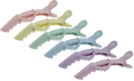 Pozostałe akcesoria fryzjerskie - Efalock Shark, klipsy oddzielające, kolory pastelowe, 1szt. każdego koloru - miniaturka - grafika 1