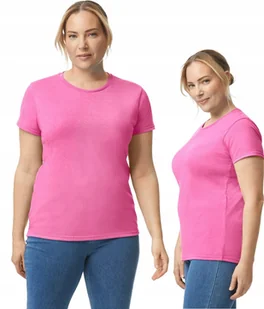 Koszulka Damska T-Shirt Bawełna HEAVY Gildan GIL5000 RÓŻ Azalea XL - Koszulki i topy damskie - miniaturka - grafika 1