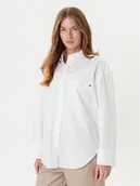 Koszule damskie - Tommy Hilfiger Koszula New Easy WW0WW45892 Biały Relaxed Fit - miniaturka - grafika 1