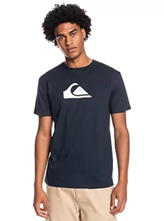 Koszulki męskie - Quiksilver Męski T-shirt z logo Comp Marynarka marynarska XL - grafika 1