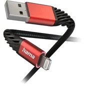 Kable USB - Kabel USB - Lightning HAMA 1.5 m Czarny - miniaturka - grafika 1