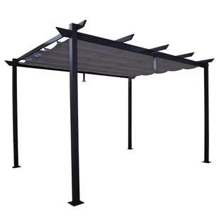 Naterial Pawilon ogrodowy pergola Omega 400x285x258 cm antracytowy - Pawilony ogrodowe - miniaturka - grafika 1
