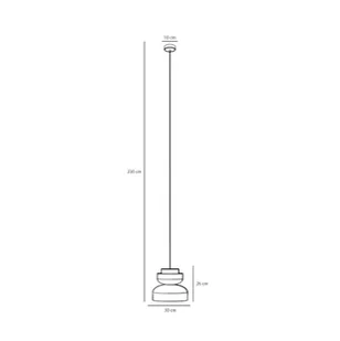 ALDEX Lampa wisząca Dalia, niebieska, metalowy klosz, 30 cm - Lampy sufitowe - miniaturka - grafika 1