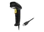 Czytniki kodów kreskowych - QOLTEC 50876 Laser scanner 1D USB Black - miniaturka - grafika 1