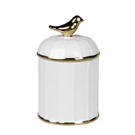 Pojemniki łazienkowe - Pojemnik Pouli 9 x 9 x 15 cm biały - miniaturka - grafika 1