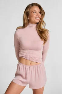 Hunkemöller Satynowe szorty Minimal Różowy - Bielizna nocna - miniaturka - grafika 1