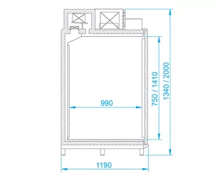 Szafa chłodnicza SCh-Z 500 CARGO RAPA - Szafy i witryny chłodnicze - miniaturka - grafika 2
