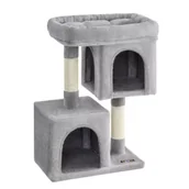 Zabawki dla kotów - Songmics Drapak dla kociąt 2 jaskinie jasnoszary 74 cm - miniaturka - grafika 1