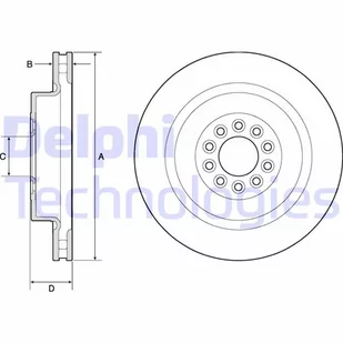 Tarcza hamulcowa DELPHI BG9182C - Tarcze hamulcowe - miniaturka - grafika 1