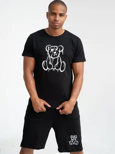 Piżama Męska Bawełniana Czarna MyStars KOMPLET PREZENT MIŚ MISIEK Teddy Pjs XL - Piżamy damskie - miniaturka - grafika 1