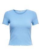 Koszulki i topy damskie - ONLY Koszulka "Emma" w kolorze błękitnym - miniaturka - grafika 1