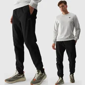 Spodnie męskie - SPODNIE MĘSKIE 4F CASUAL JOGGERY L CZARNE TTROM0944 AW24 - miniaturka - grafika 1