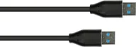 Kable USB - Kabel USB Alcasa USB-A - USB-A 1 m Czarny (2831-AA010S) - miniaturka - grafika 1