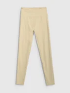 Legginsy - Damskie legginsy do jogi 4F 4FWSS25TFTIF323 - zielone - miniaturka - grafika 1
