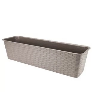 Doniczka balkonowa RATTAN 60 cm ochra - Donice - miniaturka - grafika 1