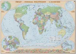 Świat. Mapa polityczna ścienna - Mapy i plansze edukacyjne - miniaturka - grafika 1