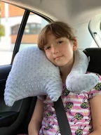 Kołdry i poduszki dla dzieci - Kot Poduszka Na Prezent Podróżna Groszki Ozdobna - miniaturka - grafika 1