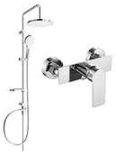 Zestawy prysznicowe - Mexen Erik zestaw prysznicowy natynkowy z deszczownicą i baterią prysznicową Alexa, chrom - 71240205-00 - miniaturka - grafika 1