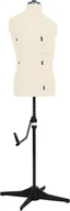 Manekiny wystawowe - Manekin krawiecki regulowany męski kremowy rozmiar 37-45 - miniaturka - grafika 1