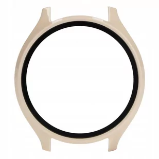 Etui Bizon Case+Glass Watch do Xiaomi Watch 2, beżowe - Akcesoria do smartwatchy - miniaturka - grafika 1