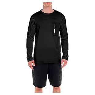 Replay Męska koszulka z długim rękawem z bawełny, 098 BLACK, S - Koszulki męskie - miniaturka - grafika 1