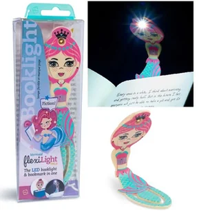 Flexilight Pals Mermaid Teal - Lampka do książki - Thinking Gifts - Zakładki do książek - miniaturka - grafika 1